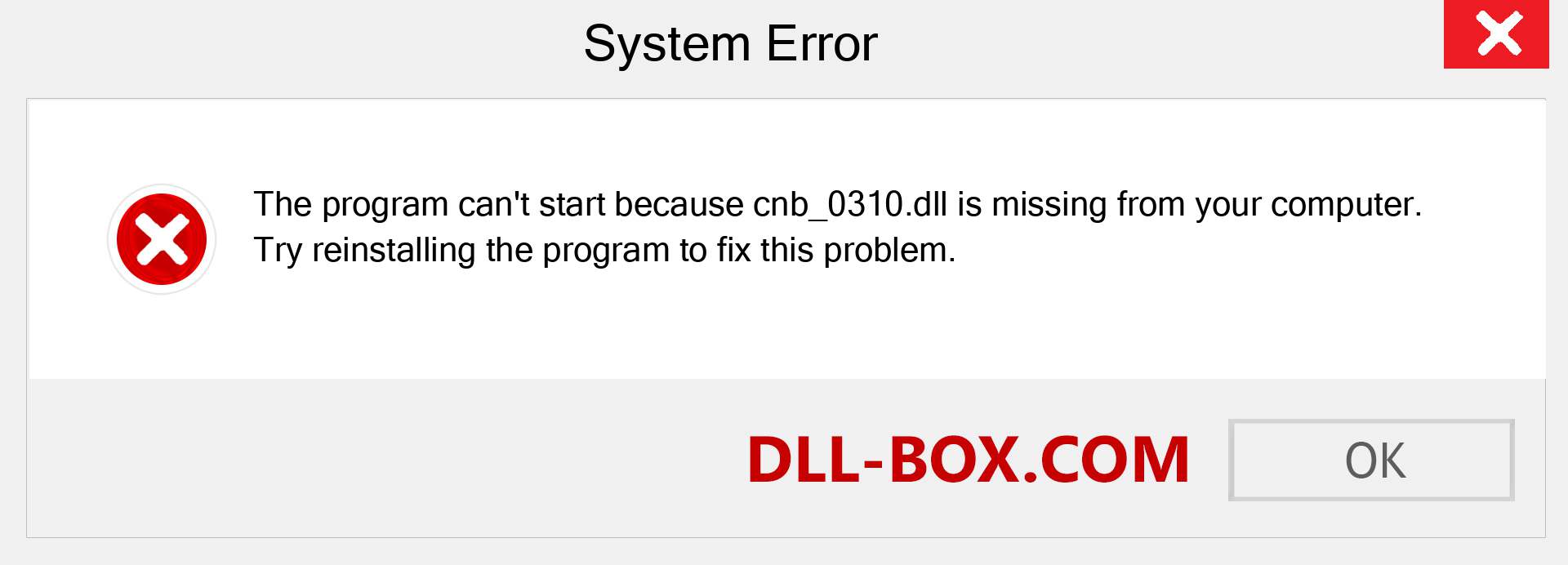  cnb_0310.dll file is missing?. Download for Windows 7, 8, 10 - Fix  cnb_0310 dll Missing Error on Windows, photos, images